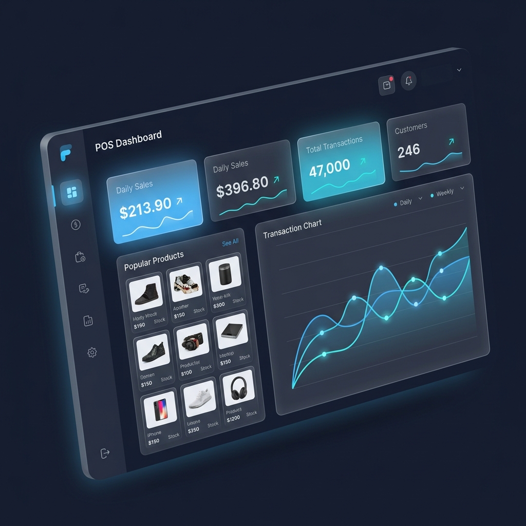 Pratinjau dashboard KasirKu